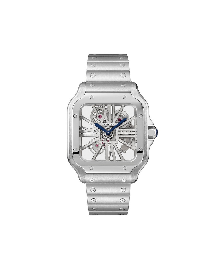 Santos Skeleton dial and bridge detail